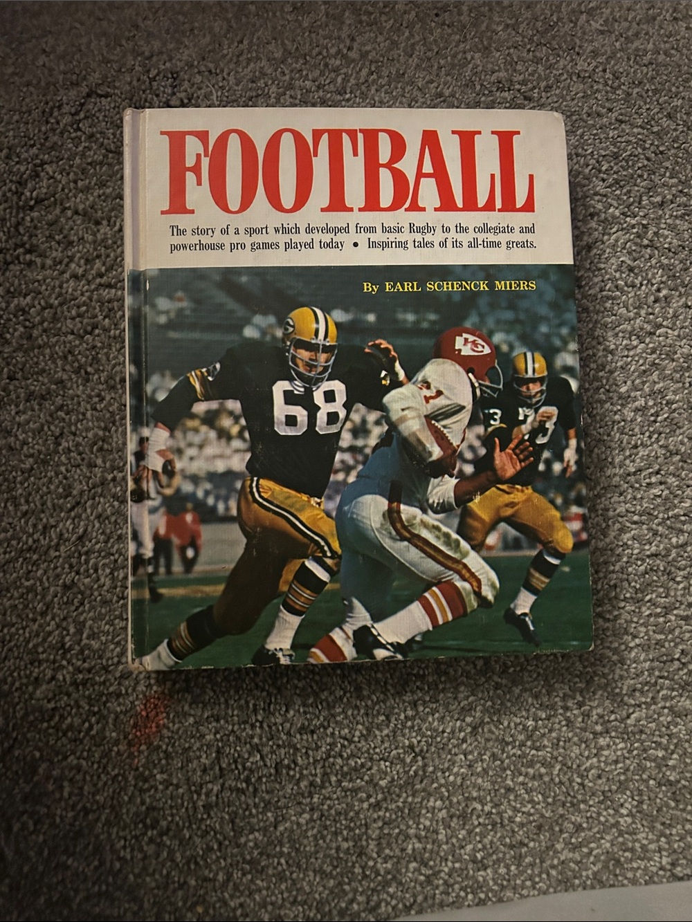 Football Hardcover Book - White/Red Cover